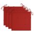 Set 4 bucati scaune de gradina pliabile cu perne, rosu