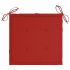 Set 4 bucati scaune de gradina pliabile cu perne, rosu