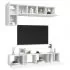 Set dulapuri TV, 5 piese, alb, 80 x 30 x 30 cm