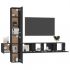 Set dulapuri TV, 5 piese, negru, 80 x 30 x 30 cm 