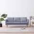  Canapea cu 3 locuri, material textil, gri deschis 