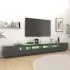 Comoda TV cu lumini LED, gri, 300 x 35 x 40 cm