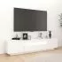 Comoda TV cu lumini LED, alb, 180 x 35 x 40 cm
