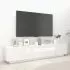 Comoda TV cu lumini LED, alb, 200 x 35 x 40 cm