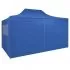 Foldable Tent Pop-Up with 4 Side Walls, albastru, 3 x 4.5 m