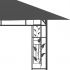 Pavilion cu plasa anti-tantari, antracit, 4 x 3 x 2.73 m