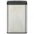 Cos de gunoi senzor automat argintiu&negru 60 L otel inoxidabil, argintiu si negru, 34 x 65 cm