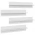 Set 4 bucati rafturi de perete, alb, 80 x 11.5 x 18 cm