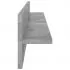 Set 4 bucati rafturi de perete, gri beton, 80 x 11.5 x 18 cm