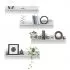 Set 4 bucati rafturi de perete, alb, 80 x 11.5 x 18 cm