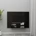 Comoda TV de perete, negru lucios, 135 x 23.5 x 90 cm