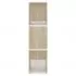Biblioteca/Separator camera alb/stejar sonoma 60x24x94 cm PAL, alb si stejar sonoma, 60 x 24 x 94 cm
