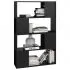 Biblioteca/Separator camera, negru lucios, 80 x 24 x 124.5 cm