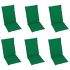 Set 6 bucati scaune gradina pliabile cu perne, verde