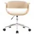Set 6 bucati scaune de bucatarie pivotante, crem, 59.5 x 58 x 74 cm