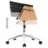 Set 2 bucati scaune de bucatarie pivotante, negru si maro deschis, 59.5 x 58 x 74 cm