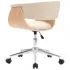 Set 2 bucati scaune de bucatarie pivotante, crem, 59.5 x 58 x 74 cm