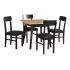 Masa extensibila living/bucatarie Solo 1, negru/stejar rustic, 80x80/110cm, UnicSpot