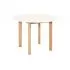 Masa rotunda living/bucatarie Polina 2 , stejar alb/alb, 100 cm, UnicSpot