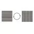 Set 4 buc Panou riflat acustic, gri, UnicSpot, 60x60x2.1 cm