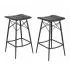 Scaun bar Darton, Negru, 30x40x71 cm, UnicSpot