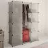  Dulap modular cu 9 compartimente, 109x36,5x143 cm, alb 