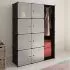  Dulap modular cu 9 compartimente, 109x36,5x143 cm, negru și alb 
