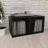  Cutie de depozitare viniluri, negru, 71x34x36 cm, lemn compozit