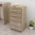  Unitate sertare de birou cu rotile, 5 sertare, stejar