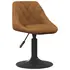  Scaune de dining rotative 2 buc Brown Velvet