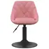  Scaun Bar Roz 46x44x(62,5-77,5) cm Catifea