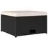  Set mobilier de grădină cu perne, 4 piese, negru, poliratan