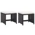  Set mobilier de exterior cu perne, 11 piese, negru, poliratan