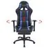 Scaun birou rabatabil, design racing, suport picioare, albastru