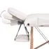  Masă de masaj pliabilă cu 3 zone, 10 cm grosime, alb