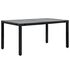  Set mobilier de exterior, 7 piese, negru, poliratan