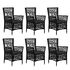  Set mobilier de exterior, 7 piese, negru, poliratan