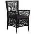  Set mobilier de exterior, 7 piese, negru, poliratan