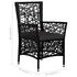  Set mobilier de exterior, 7 piese, negru, poliratan