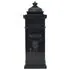  Cutie poștală stâlp, aluminiu, stil vintage, inoxidabil, negru