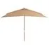  Umbrelă de soare, exterior, stâlp lemn, 200x300 cm, gri taupe