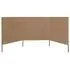  Paravan anti-vânt cu 3 panouri, gri taupe, 400x120 cm, textil