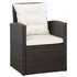  Set mobilier de grădină cu perne, 5 piese, maro, poliratan