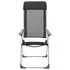  Scaune de camping pliante, 4 buc., negru, aluminiu