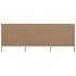  Paravan anti-vânt cu 3 panouri, gri taupe, 400x120 cm, textil