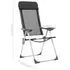 Scaune de camping pliante, 4 buc., negru, aluminiu