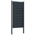  Poartă de gard, antracit, 100x124 cm, PVC și oțel