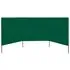  Paravan anti-vânt cu 3 panouri, verde, 400 x 80 cm, textil