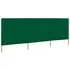  Paravan anti-vânt cu 3 panouri, verde, 400 x 80 cm, textil