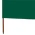  Paravan anti-vânt cu 5 panouri, verde, 600 x 80 cm, textil